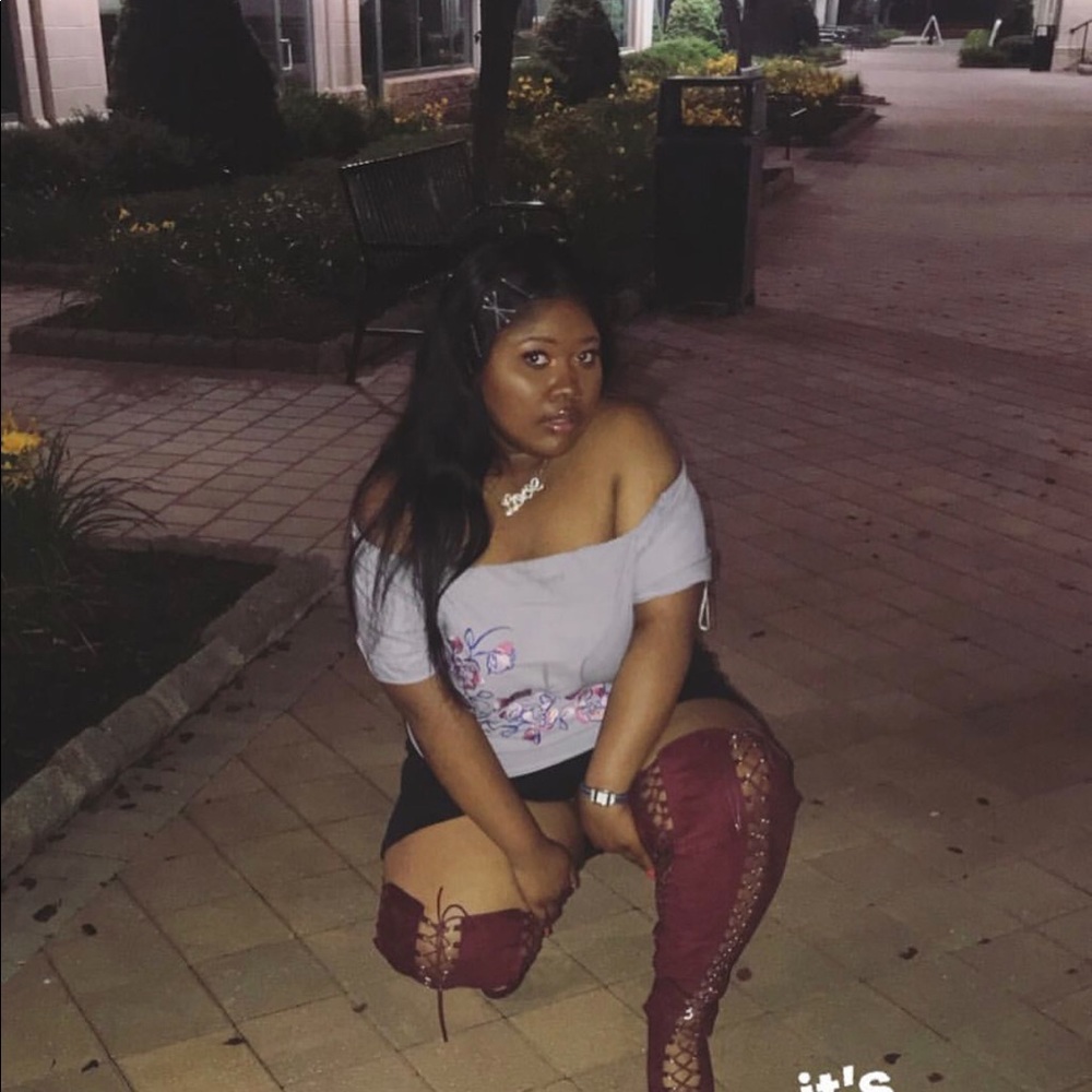 Ash-Pochahonta Lace Wine Thigh High Boots